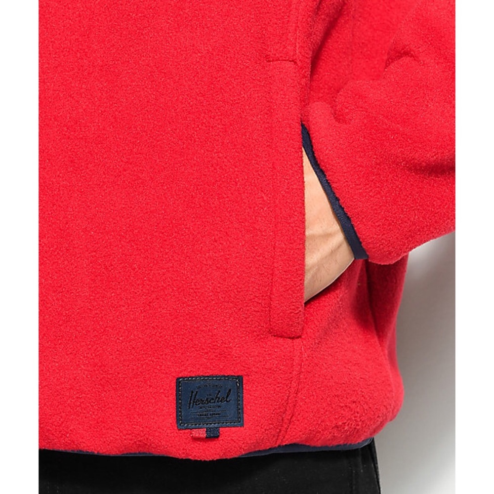 Herschel Supply Co. | Red Guide Snap Tech Pullover - Picture 4 of 8